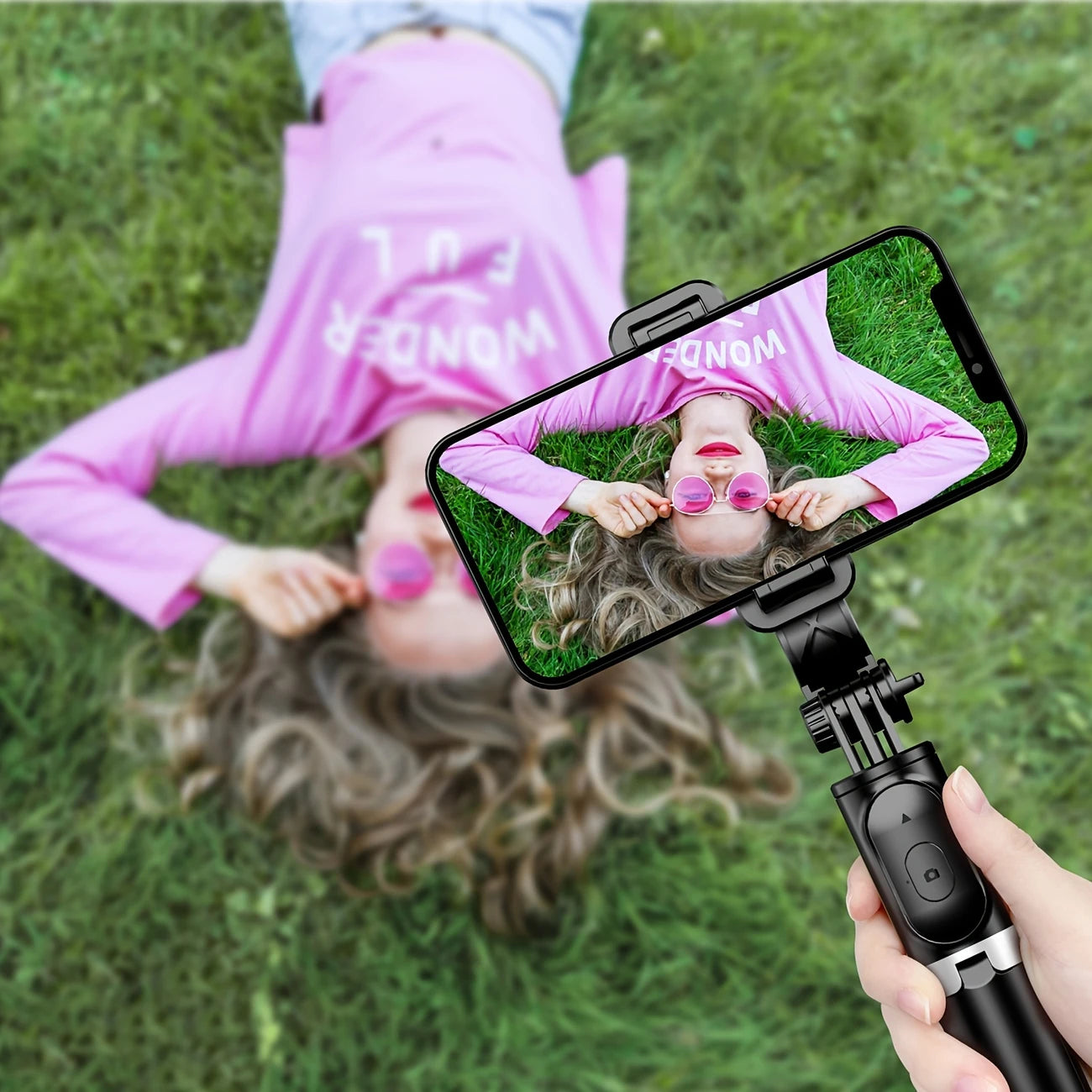 40" Cell Phone Selfie Stick Tripod, Extendable Selfie Stick All-in-1 Smartphone Tripod Stand With Wireless Remote 360°Rotation...