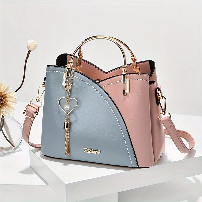 New Fashion Color Block Small Size Women's Shoulder Bag