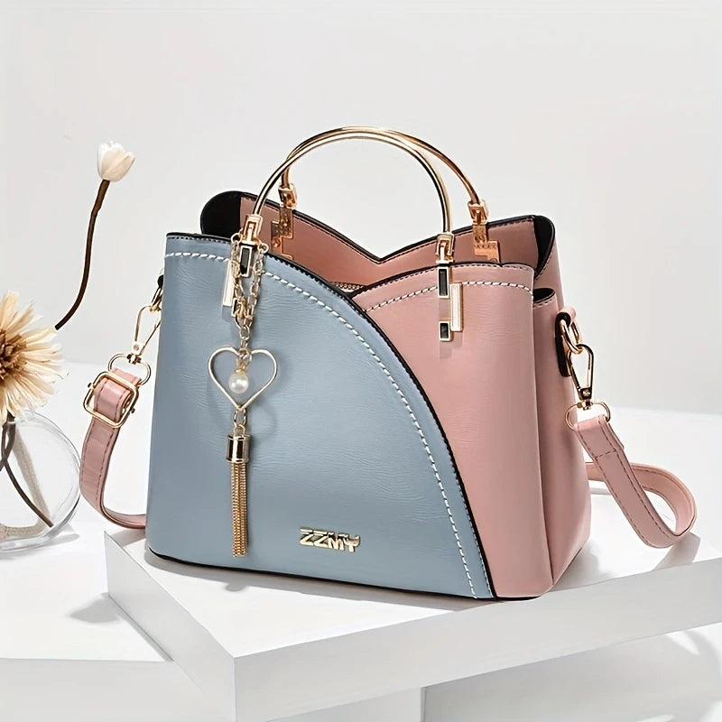 New Fashion Color Block Small Size Women's Shoulder Bag