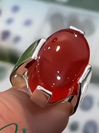 Natural Yemeni Aqeeq Ring 925 Sterling Silver Handmade Yamni Aqeeq Stone Ring...