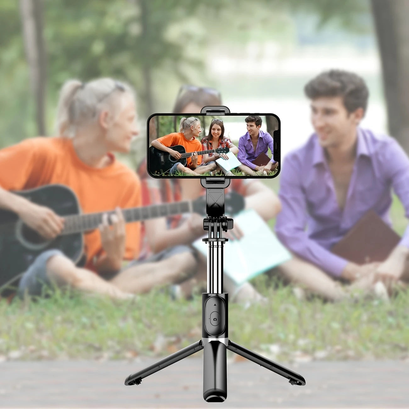 40" Cell Phone Selfie Stick Tripod, Extendable Selfie Stick All-in-1 Smartphone Tripod Stand With Wireless Remote 360°Rotation...