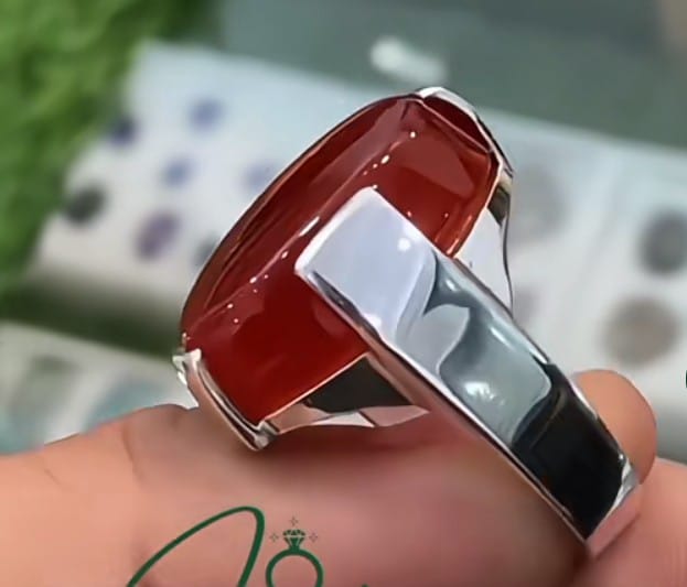 Natural Yemeni Aqeeq Ring 925 Sterling Silver Handmade Yamni Aqeeq Stone Ring...