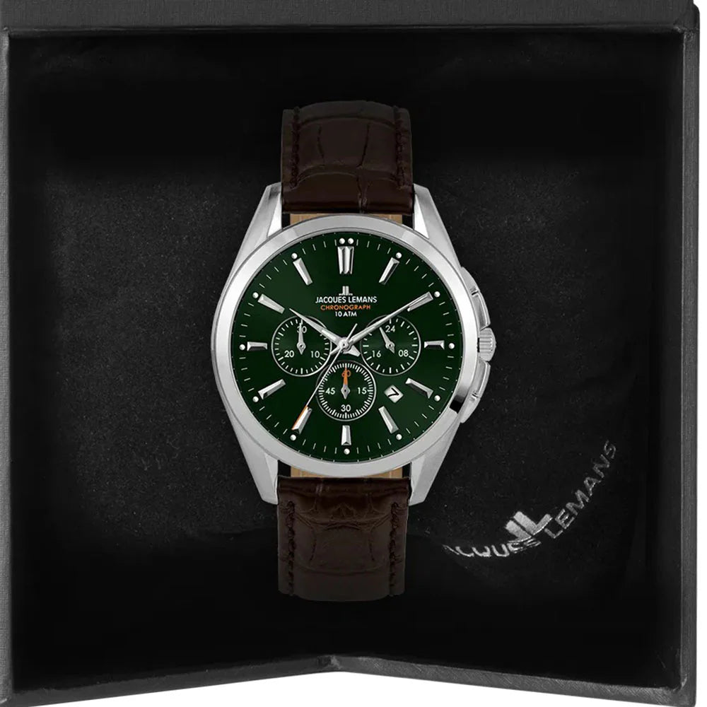 Luxury Leather Strap Stainless Steel Watch...