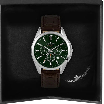 Luxury Leather Strap Stainless Steel Watch...