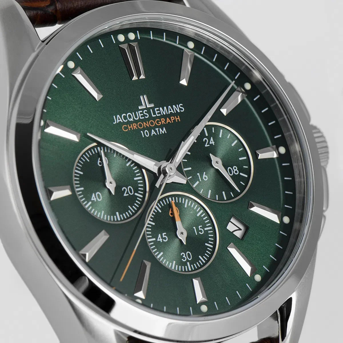 Luxury Leather Strap Stainless Steel Watch...